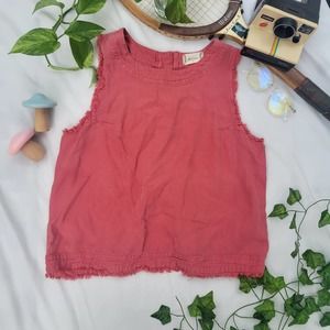 ALRT'D STATE Red Briar Button Back Tank Size Small